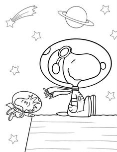 Enjoy the relaxing, creative fun of coloring pages featuring Snoopy, Charlie Brown, and their friends. All pages are free to download. Colouring Pages Snoopy, Domo Coloring Pages, Cute Coloring Book Pages, Space Coloring Pages, Free Coloring Sheets, Easy Coloring Pages