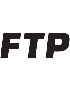 the ftp logo is black and white