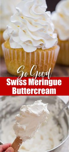 Swiss meringue buttercream is supremely better in both flavor and texture than American buttercream. Once you try it, you will want to use it on all of your cakes, cupcakes, cookies, everything! It is silky, pipes beautifully, and is very stable. Dessert Trifles, Mousse Cheesecake, Pavlova Dessert, Meringue Frosting, Popular Dessert, Frosting Recipes Easy, Pudding Dessert, Cake Frosting Recipe, Cookies Bars