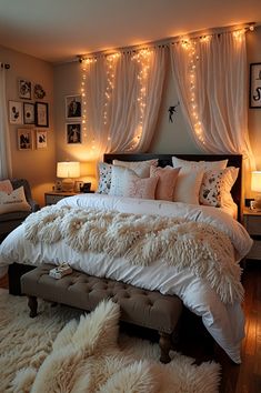 Looking to revamp your bedroom on a budget? Check out these affordable DIY ideas designed for couples! Add personal flair without breaking the bank, with easy-to-follow projects that will transform your space into a creative haven. #BudgetDIY #BedroomOnABudget #CoupleDIYProjects Newlywed Room Master Bedrooms, Bedroom Decor With White Comforter, Ways To Arrange A Small Bedroom, Redecorate Bedroom Ideas Small Rooms, Easy Diy Bedroom Decor Ideas, Small Room King Bed, How To Rearrange A Small Bedroom, Room Separator Ideas Bedrooms, Diy Bedroom Ideas For Couples