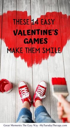 Valentine's Day Games for Kids. Fun Valentine's ideas for boys and girls. Great ideas for a Valentine's party at home or class room. Games for large groups. via @www.pinterest.com/mytuestherapy Elementary Valentines Party Games, Valentines Games For Kids Classroom Preschool, Kindergarten Valentine’s Day Games, Kid Valentine Games, Preschool Valentines Games Classroom, Valentines Movement Activities For Kids, Valentine Youth Group Games, Valentine Party Ideas For Upper Elementary, Valentines Day Group Activities