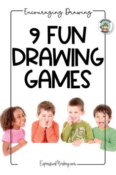 the book cover for 9 fun drawing games