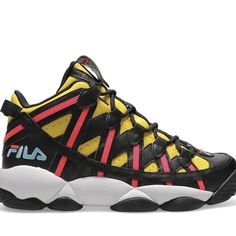 Fila Stackhouse Spaghetti Men Unisex Basketball 1bm01793708 Lemon/Black/Bluefish Sz 9 And 11.5 New Without Box , 100% Authentic Check My Closet For Other Great Deals . Yellow Synthetic Basketball Shoes With Laces, Yellow Synthetic Basketball Shoes, Spaghetti Man, Shoes Fila, Fila Shoes, Shoe Design, Shoes Sport, Mens Shoes Sneakers, Black N Yellow