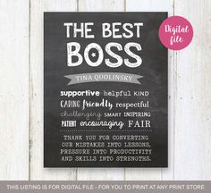 the best boss chalkboard printable poster