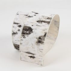 "This long-lasting ribbon can be packed away and reused for many years to come! Materials: Quality Fabric Color: White Birch Dimensions:  2.5\" x 10yd." Candles Wrapping, Birch Tree Bark, Birch Craft, Ribbon Roll, Wedding Display, Rustic Fall Decor, Rustic Candles, Ribbon On Christmas Tree, Wrapping Party