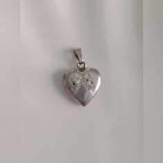 Vintage Sterling Silver 925 Heart Locket Small Dainty Minimalist Pre Owned in Good Condition  inscription on back "21/6/75" Minimalist Silver Heart Bracelet For Anniversary, Engraved Heart Bracelet In Sterling Silver, Engraved Sterling Silver Heart Bracelet In White Gold, Engraved Heart Bracelet In White Gold Sterling Silver, Engraved White Gold Sterling Silver Heart Bracelet, Silver Heart Pendant Bracelet For Anniversary, Engraved Silver Heart Bracelet For Wedding, Silver Open Heart Bracelet For Wedding, Classic Silver Heart Bracelet For Anniversary