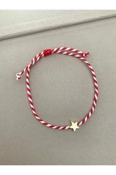 Martis bracelet, Spring bracelet, Star bracelet, Red and white bracelet, Goodluck Bracelet, March bracelet, Μάρτης, Μαρτάκι ★ Details * Gold plated star charm  * Adjustable size with macrame sliding knot * A tracking number is provided for all orders. Thank you for stopping by  ♡ Çağla White Charm Bracelet With Star Charm As Gift, Star-shaped Red Bracelets As Gifts, Red Star-shaped Bracelet For Gift, Red Star-shaped Jewelry For Gift, Red Star-shaped Jewelry Gift, Handmade Star Charm Bracelet As Gift, Handmade Star Charm Bracelet For Gift, Handmade Star Charm Bracelet Gift, Adjustable White Star Charm Bracelet