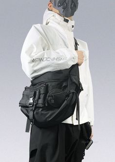 This is a techwear bag designed by our employees. There is an extended molle strap on the bag surface to expand the side bag.
There is a zipper main pocket, a zipper sub-pocket on the front and back, and two MOLLE system patch pockets. Techwear Chest Bag With Adjustable Strap For Daily Use, Techwear Style Bags With Multiple Pockets For Streetwear, Multifunctional Streetwear Bags With Multiple Pockets, Functional Streetwear Bags With Multiple Pockets, Functional Nylon Shoulder Bag With Multiple Pockets, Functional Bags With Multiple Pockets For Streetwear, Practical Shoulder Bag With Multiple Pockets For Outdoor, Utility Nylon Bags For Streetwear, Techwear Bags With Functional Pockets For Everyday Use