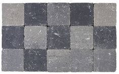 several squares of gray and white marble