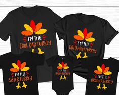 Turkey Matching Family Thanksgiving T Shirts Tha Ksgiving Shirts, Thanksgiving Shirts Vinyl Family Svg, Family Matching Black Tops With Funny Print, Black Family Matching Tops With Funny Print, Black Tops With Funny Print For Family Matching, Black Family Matching Tops With Funny Text, Black Tops With Funny Text For Family Matching, Family Matching Black Tops For Fall, Black Family Matching Tops For Fall