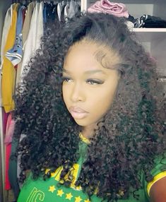 Curly Wig Aesthetic, Curly Sew Ins For Black Women, Long Curly Sew In, Curly Flip Over, Flip Over Sew In Curly, Curly Hair Weave Sew Ins, Sew In Curly Hair