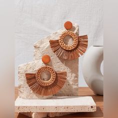 Make A Statement With These Eye-Catching Statement Earrings. Perfectly Combining The Warm Hue Of Coffee Brown, Exotic Rattan And Raffia Texture, These Earrings Will Bring A Touch Of The Tropical To Any Look. With A Lightweight Design, They'll Make A Statement Without Weighing You Down. Eardrop Height 3.5” Eardrop Width 2.4” Tassel Drop Earrings, Coffee Brown, Earrings For Women, Statement Earrings, Women's Earrings, Tassels, Women's Fashion, Fashion Jewelry, Jewelry Earrings