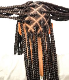 Gorgeous Knotless Braids Style Protective Knotless Braids, Diamond Braids Hairstyles, Large Triangle Knotless Braids, Large Individual Braids, Large Knotless Braids Hairstyles, Braid Sizes, Braids Parting, Natural Hair Box Braids, New Trendy Hairstyles