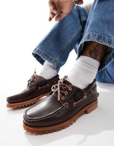 Shoes, Boots & Sneakers by Timberland Pavement potential Lace-up fastening Apron toe Chunky sole Textured tread Timberland 3 Eye Lug, Luxury Suede Tassel Loafers With Moc Toe, Timberland Slip On Shoes, Timberland Loafers, Timberland Boat Shoes, Classic Timberland, Nike Air Max Jordan, Classic Boat, Streetwear Shoes