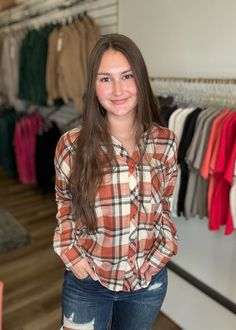 oversized boyfriend flannel Classic Shirt, Keep Warm, Chest Pocket, Drop Shoulder, Soft Fabric, In Style, Soft Fabrics, Like New, Plaid