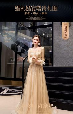 Elegant Long Sleeve Maxi Evening Dress, Elegant Long Sleeve Evening Dress, Elegant Evening Long Sleeve Dress, Elegant Long Ball Gown For Gala, Ball Gown Dresses For Banquet Gala, Full-length Evening Gown For Prom Season, Full Length Prom Season Evening Gown, Banquet Ball Gown Dresses With Sweep Train, Full Length Evening Gown For Prom Season