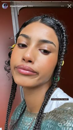 Imman Hammam, Latina Tiktok, Braid Aesthetic, Desired Face Ideas, Faces Aesthetic, Small Eyes, Makeup Model