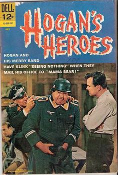 an old movie poster with two men in uniform talking to each other and the caption reads, hogan's hero