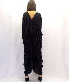 Black Plus Size Dress / Maxi Dress / Black Kaftan / by Teyxo Oversized Lagenlook Maxi Dress, Evening Maxi Dress With Batwing Sleeves, Flowy Maxi Dress With Batwing Sleeves, Oversized Bohemian Maxi Dress With Batwing Sleeves, Oversized Maxi Dress For Evening, Black Plus Size Dress, Cocktail Dress Evening, Black Kaftan, Dress Kimono