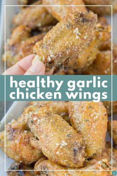 healthy garlic chicken wings are an easy and delicious appetizer to serve on the grill