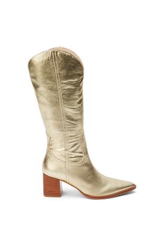 Leather upper Textile insole Synthetic sole Stacked leather heel Side zip Imported | Addison Boots by Matisse in Gold, Women's, Size: 6, Leather at Anthropologie Gold Leather Boots With Reinforced Heel, Gold Leather Heeled Boots With Reinforced Heel, Gold Leather Ankle Heeled Boots, Gold Ankle Leather Heeled Boots, Chic Gold Leather Boots, Gold Leather Boots With Almond Toe, Gold Almond Toe Leather Boots, Gold Leather Chic Heeled Boots, Chic Gold Leather Heeled Boots