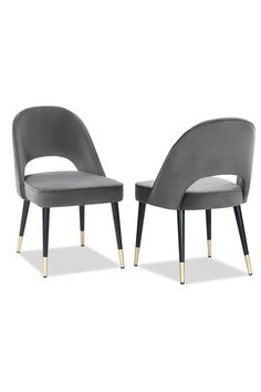 Gray Velvet Dining Chairs (2) | Liang & Eimil Yves | Oroa.com Study Chairs, Manger Design, European Modern, Chair Design Modern, Study Chair, Grey Velvet