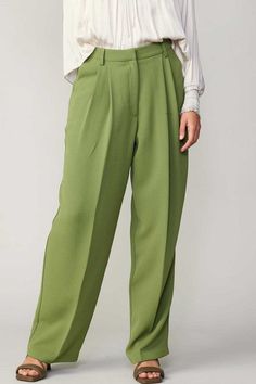 Pintucked trouser with back welt pocket detail, available in olive. Pair with our olive one button belted jacket (Style #232102-1) for the complete look! 100% Polyester Belted Blazer, Belted Jacket, Pocket Detail, Jacket Style, Free Giveaway, Trousers, Blazer