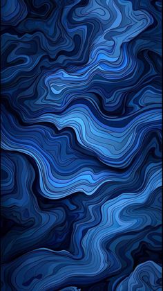 an abstract blue background with wavy lines