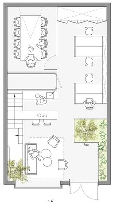 the floor plan for a small living room and dining area, with an open concept