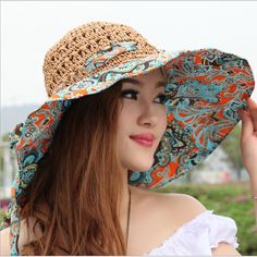 Colorful & Stylish Hat for UV Protection Enjoy the beach, the summer while looking colorful and sylish. Suitable for the season: spring, summer, autumn Style: Casual Product color: Beige, blue, orange, pink, green Pattern Type: Print Material: Cotton,Straw Item Type: Sun Hats Feature: Sun protection Department Name: Adult Cap depth: 10cm Cap circumference: 56-59cm Brim: 14cm Applicable Season: Spring and SummerApplicable Scene: Outdoor Adjustable Bucket Hat For Vacation, Beachwear Sun Hat For Vacation, Beachy Summer Straw Hat For Vacation, Beachy Straw Hat For Summer Vacation, Beachy Summer Vacation Straw Hat, Lightweight Sun Hat For Beach Vacation, Beach Season Straw Hat, Spring Beachwear Straw Hat, Vacation Beachwear Sun Hat