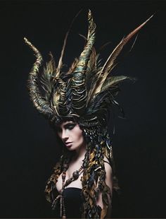 "Magic" series photography by Claudia Wycisk | #strong #portrait #Stunning… Hat Photography, Head Dresses, Brunette Bob, Head Dress, Head Pieces, Fantasy Costumes, Arte Fantasy, Costume Makeup