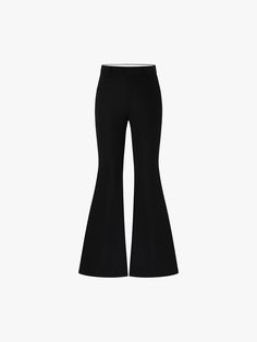 MO&Co. Women's Full Length Flared Pants This style of pants is often associated with the 1970s fashion trend and is characterized by its full-length and wide-leg, flowing legs. The concealed closure adds a sleek and polished look to the pants, while the side slip pockets provide a functional and practical touch. Paired with a variety of tops, including tucked-in blouses, t-shirts, and crop tops, and look great with platform shoes or heels for added height and drama. Features : - Side slip pocket Elegant Black High-waisted Flare Pants, Elegant Black High-waisted Flares, Modern Fitted Flares With Wide Leg, Classic Black Flare Bottoms, Modern Fitted Wide Leg Flares, Black Flare Dress Pants For Evening, Formal Black Flare Bottoms, Black Wide-leg Flares For Workwear, Chic Black Flares For Workwear