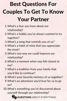 Foster deeper conversations with your loved one using these insightful questions for couples! Save this list and comment on the question that brought you closer! Get To Know Your Partner, Best Questions, Questions For Couples, Romantic Date Night Ideas, Relationship Lessons, Relationship Therapy, Relationship Advice Quotes, Relationship Psychology