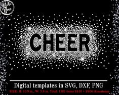 a black and white image with the word cheer in it's center surrounded by small dots