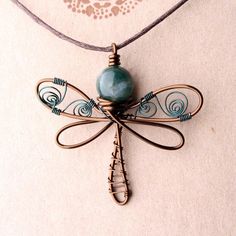 Dragonfly Necklace, Dragongly Pendant, Dragonfly Jewelery,animal Jewelry, Copper Wire Jewelry, Libelula Colgante, Spring Necklace, Natural - Etsy Wire Dragonfly, Alchemy Jewelry, Copper Collection, Spring Necklace, Angel Wings Jewelry, Copper Wire Jewelry, Wire Jewelry Designs, Dragonfly Necklace, Handmade Wire Jewelry