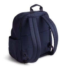 Elevate your daily commute or travel experience with our versatile Bancroft Backpack. Designed with modern requirements in mind, this backpack combines functionality, style and durability to meet all your daily needs. Whether you're heading to the office, attending classes, or traveling for business or pleasure, the Bancroft Backpack is the perfect companion. Stylish, functional and durable, it's the ideal choice for those who refuse to compromise on quality or style. Vera Bradley Bancroft Backp Blue Nylon Everyday Backpack, Everyday Blue Nylon Backpack, Blue Nylon Travel Accessories For On-the-go, Blue Nylon Backpack With Functional Pockets, Versatile Blue Nylon Backpack, Classic Everyday Nylon Backpack, Navy Nylon Backpack, Functional Navy Backpack For Everyday Use, Navy Functional Everyday Backpack