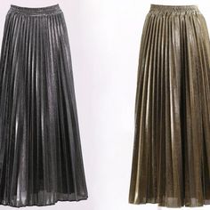 #skirts skirts outfits for fall, winter pleated long midi skirt  metallic gold pink autumn celebs, celebrities, over knee skirts, Muslims skirts, ankle skirts, church , silk, 2019, best selling, bestseller, elastic skirt Midi Skirt Outfit Casual, Tulle Skirt Outfits Casual, Black Skirt Outfit Summer, Long Skirt Outfits For Summer, Gold Pleated Skirt, Long Midi Skirt, Shiny Skirts, Tulle Skirts Outfit, Long Skirt Summer