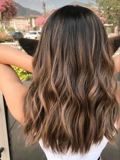 Demi Permanent Hair Color, Golden Brunette, Balayage Long Hair, Black Hair Balayage, Demi Permanent, Brown Hair Inspo, Brunette Hair With Highlights, Balayage Hair Dark