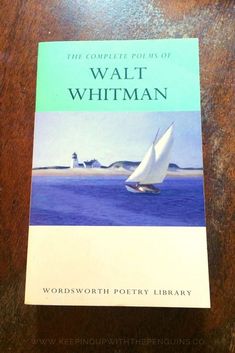 the complete book of walt whitman by wodsworth poetry library on wooden table