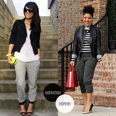 Style Me Friday: Sweatpants and High Heels {It’s a Link Up!} Sweats And Heels, How To Wear Sweatpants, Winter Styles, Pants Women Fashion, Dope Fashion, Runway Looks, Hottest Fashion Trends, Link Up, Womens Fashion For Work