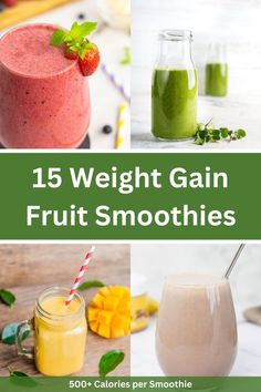 15 Weight Gain Fruit Smoothies (500+ calories each) High Protein Smoothies To Gain Weight Recipe, Smoothies To Gain Weight For Kids, Fruit Smoothies For Weight Gaining, High Calorie Shakes Recipes, Healthy Smoothies To Gain Weight Recipes, Avocado Weight Gain Smoothie, Really Good Smoothie Recipes, Smoothie Recipes To Gain Weight Easy, Gain Weight Smoothies For Women