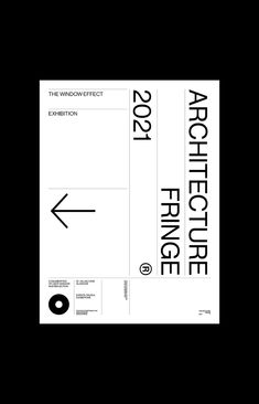 a poster with an arrow pointing to the word architecture on it's front cover