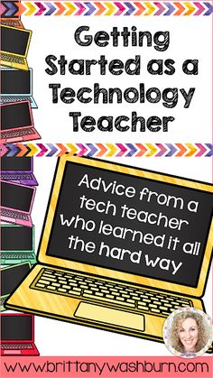 a laptop with the words getting started as a technology teacher