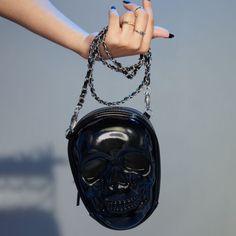 Nwt Achieve That 'Halloweencore' Aesthetic With This Black Skull Crossbody Bag With An Edgy Chain Strap Detailing. Zippered Closure Allows For A Safe & Secure Place To Store Makeup, Wallets, And Phones For All Your Scheduled Halloween Haunts. Dimensions: 7" W X 5" H Closure: Zipper Black Zipper Closure Shoulder Bag For Halloween, Black Edgy Shoulder Bag For Halloween, Black Skull Bag For Halloween, Black Shoulder Bag For Halloween Cosplay, Edgy Bags For Halloween Alternative Fashion, Black Skull-shaped Bag For Halloween, Edgy Bags For Halloween, Edgy Bags For Alternative Fashion Halloween, Black Skull-shaped Bag With Skull Print