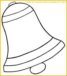 a coloring page with a bell on it