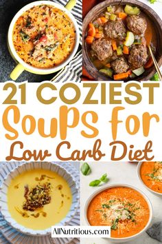 Low Carb Ground Beef Soup, Low Carb Winter Meals, Low Carb Chowder, High Fiber Soup, Keto Soup Recipes Low Carb, Slow Cooker Cabbage Rolls, Cream Of Asparagus Soup, Low Carb Soups, Low Carb Soup Recipes