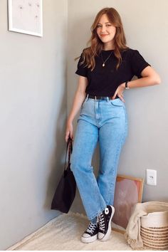 Look Grunge, Casual College Outfits, Neue Outfits, Casual Day Outfits, Causual Outfits, Casual Work Outfits, Looks Chic, Basic Outfits, Business Casual Outfits