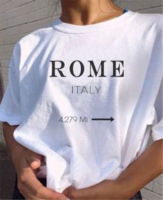 Rome tshirt graphic fashion design cotton tee comes in white with black wording or black with white wording.  *100 cotton * sizing - s/m/l/xl * colors: white w/black letters, or black w/white letters,  * unisex  * adult sizing in these tees these tees are made to order in your size and per color. we do custom orders as well. please email me if you lie to make any adjustments or custom orders, thank you! :) White T-shirt With Funny Text For Streetwear, Simple Summer T-shirt With Letter Print, Casual White T-shirt With Name Print, Trendy White T-shirt With Text Print, Trendy White T-shirt With Name Print, White Graphic Tee With Name Print, Simple White T-shirt With Graphic Print, Everyday White T-shirt With Letter Print, Simple White Graphic Print T-shirt