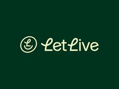 the word let live is written in green and white on a dark green background with a smiley face