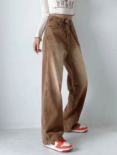 ⚡️Buy Vintage Wash Baggy Boyfriend Jeans Brown S under $55.00 in Boyfriend Jeans Online. Style: Casual/Street/Y2K/Vintage/Preppy/Hip Pop/Punk. Fabric Content: Cotton, Polyester. Fit Type: Boyfriend fit. : These classic denim jeans have faded wash effect, features a relaxed silhouette, multi belt loops and functional pockets design, complete with a button zip fly closure detail.. SIZE. Waist. Hips. Outseam. S. 27inch/ 69cm. 39inch/ 99cm. 41inch/ 104cm. M. 29inch/ 74cm. 41inch/ 104cm. 41inch/ 104c Punk Fabric, Baggy Boyfriend Jeans, Jeans Online Store, Street Y2k, Pockets Design, Jeans Brown, Vintage Preppy, Jeans Online, Pop Punk